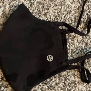 Lululemon face mask in black camo